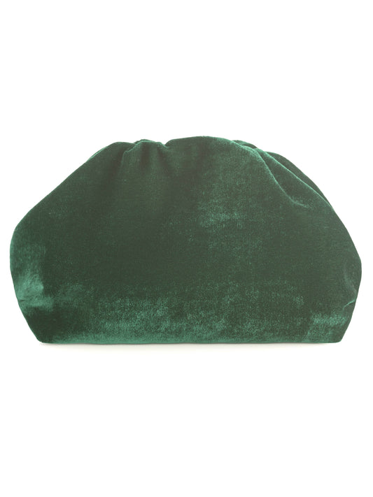 CHRISSY VELVET CLUTCH: BLACK