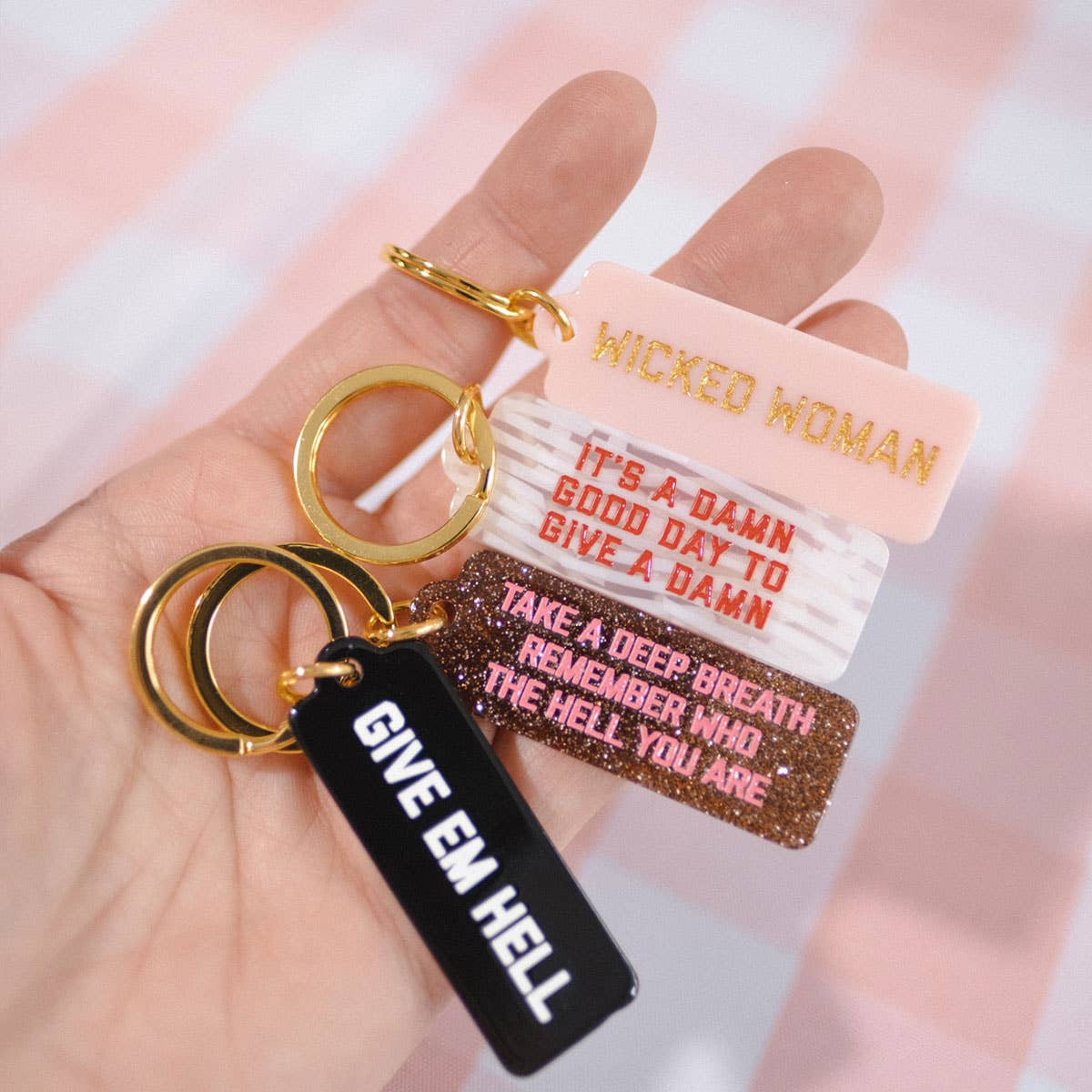 Wicked Woman Rectangle Keytag