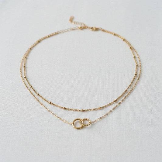Gold Tone Cubic Zirconia Necklace: A1
