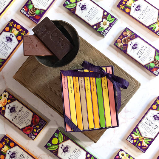 Mini Exotic Chocolate Bar Library - Gourmet, Small Batch