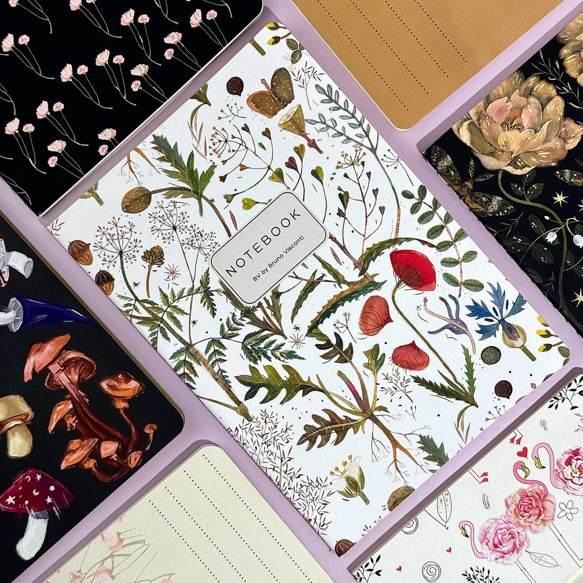A6 Passport Notebook - Greens and Flowers