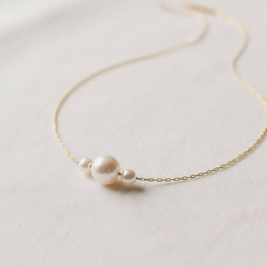 Elegant Gold Plated Pearl Inspired Necklace