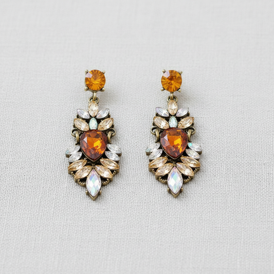 Vintage Rhinestone Drop Earrings
