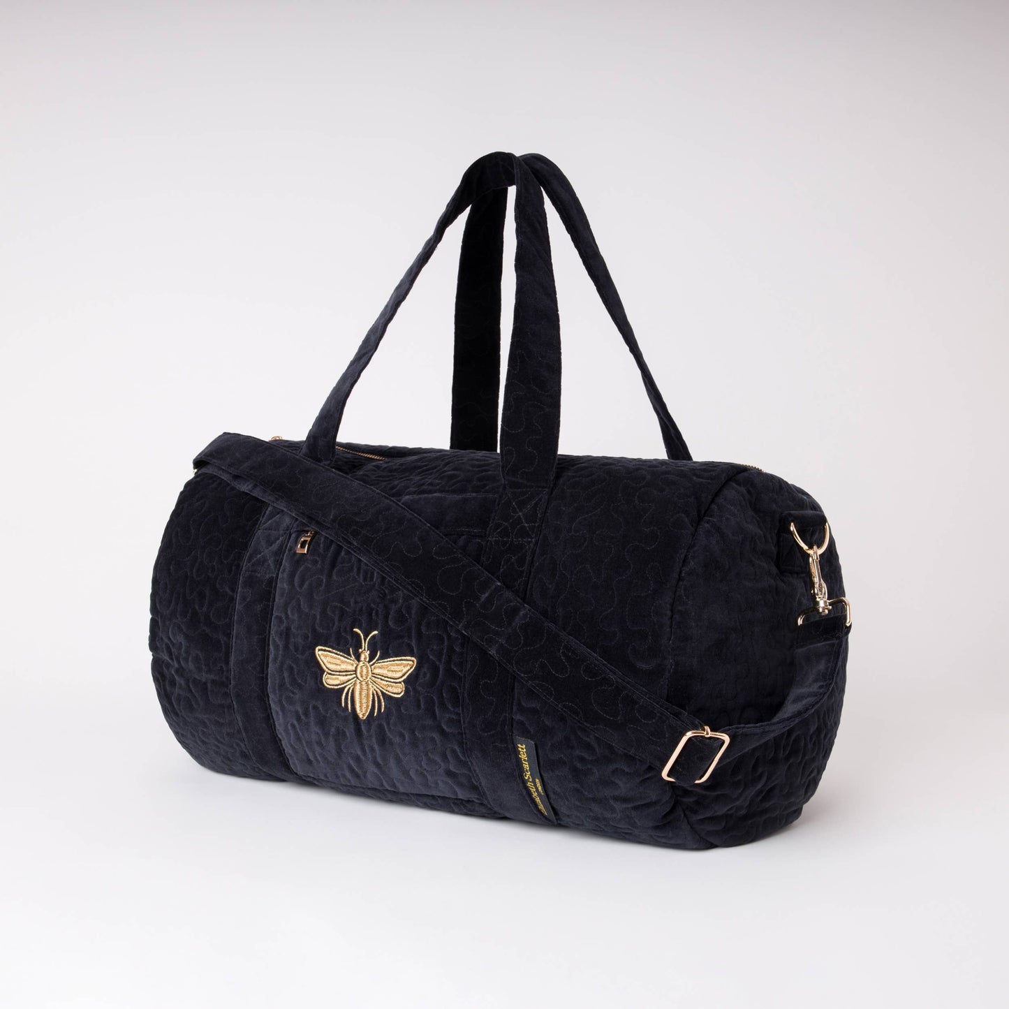 Honey Bee Overnight Bag: Charcoal / Velvet