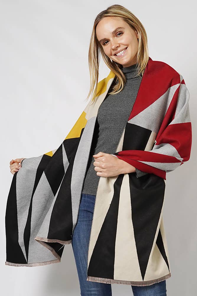 Geometric Pattern Pashmina Scarf