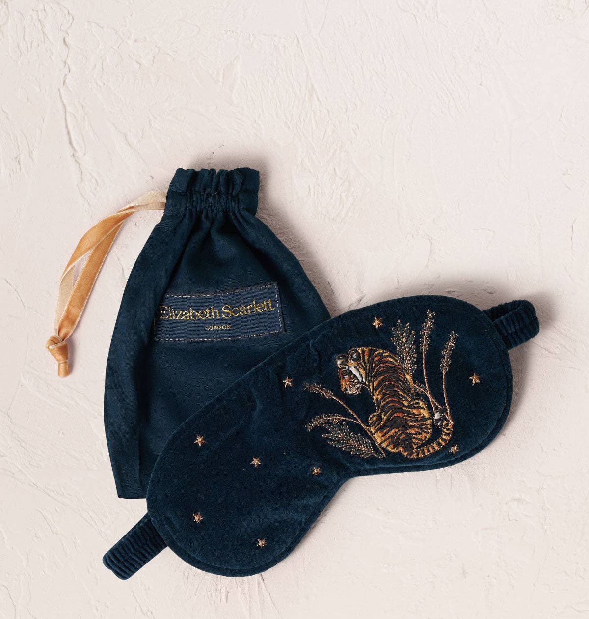 Tiger Conservation Eye Mask: Ink Blue / Velvet