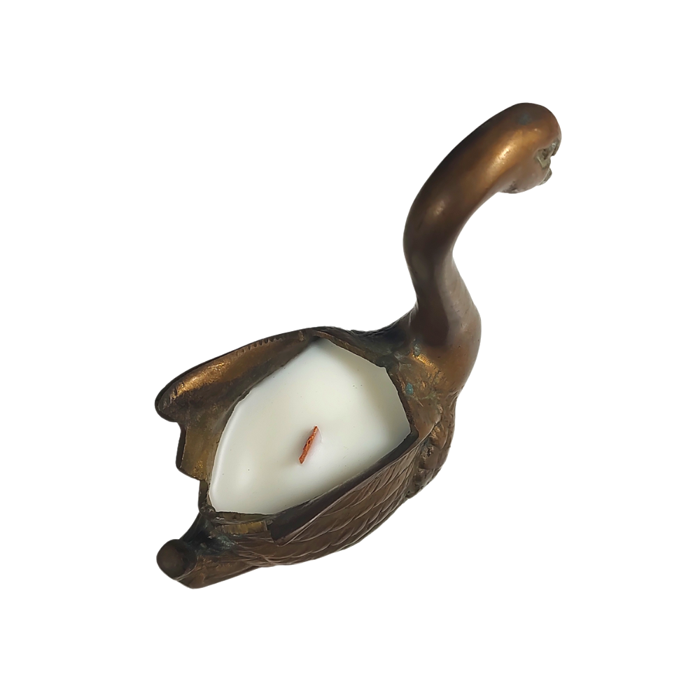 Athena - Small Swan Aged Brass