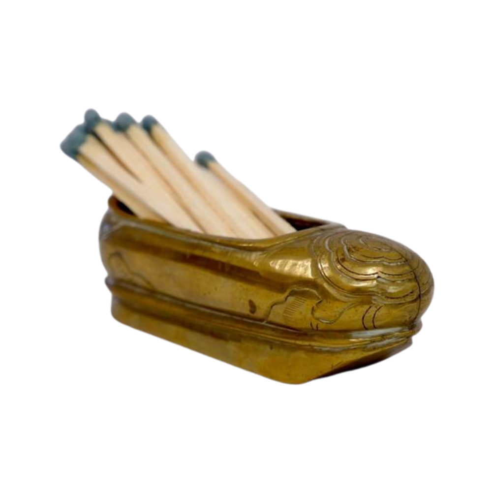 Brass Platform Moccasin Match Holder