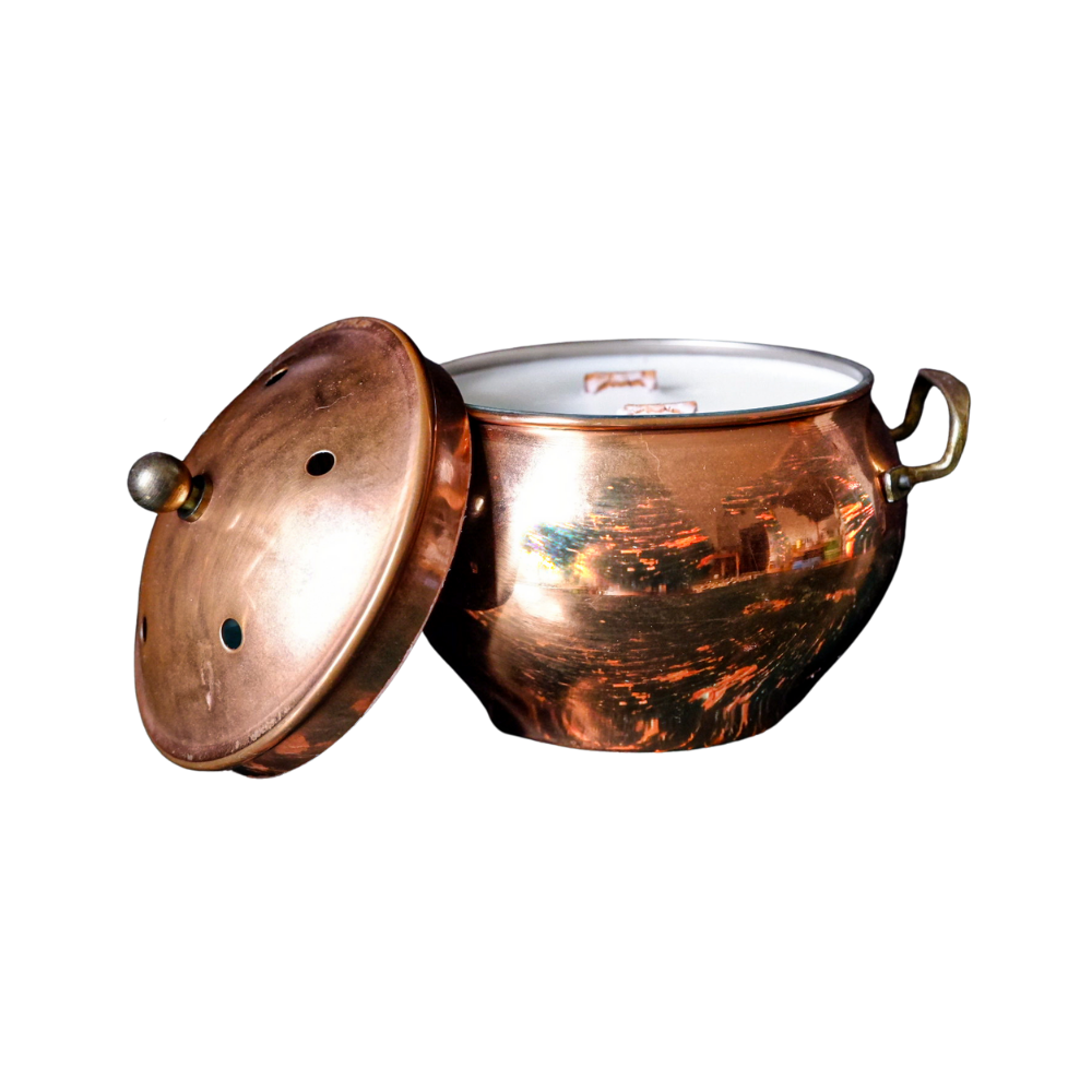 Aged Copper Incense Pot
