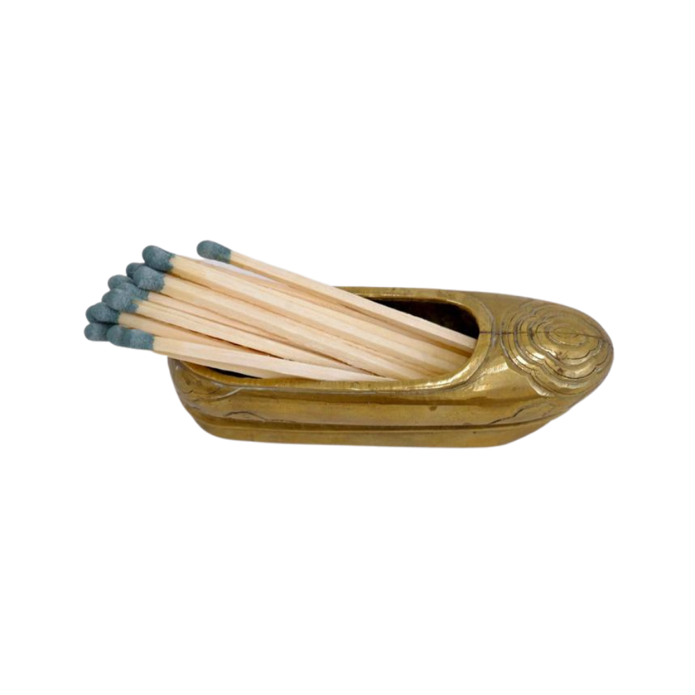 Brass Platform Moccasin Match Holder