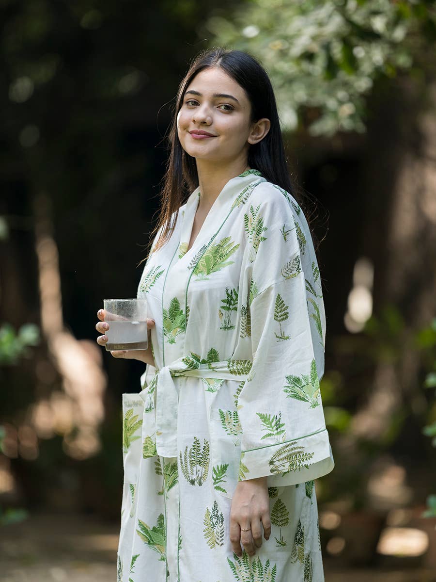 FERN WHITE KIMONO