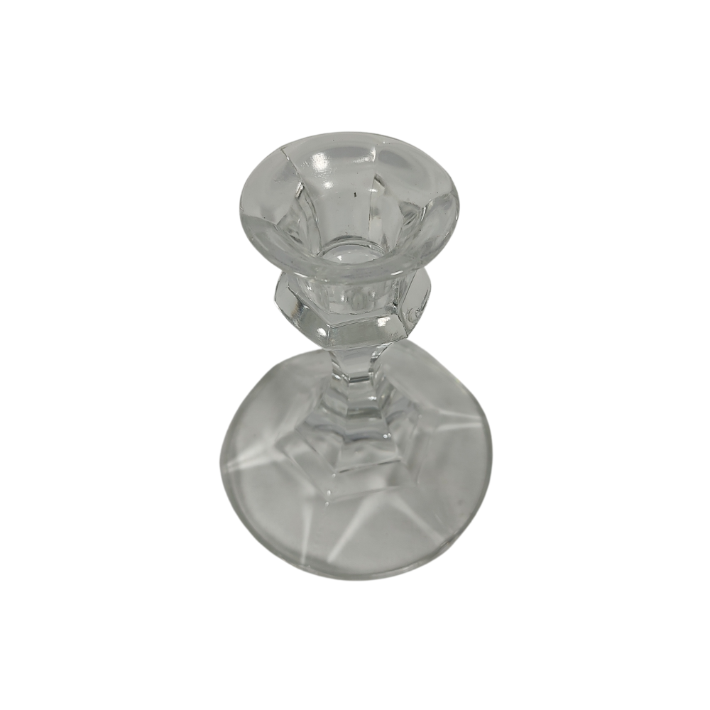 Short Glass Candle Holder
