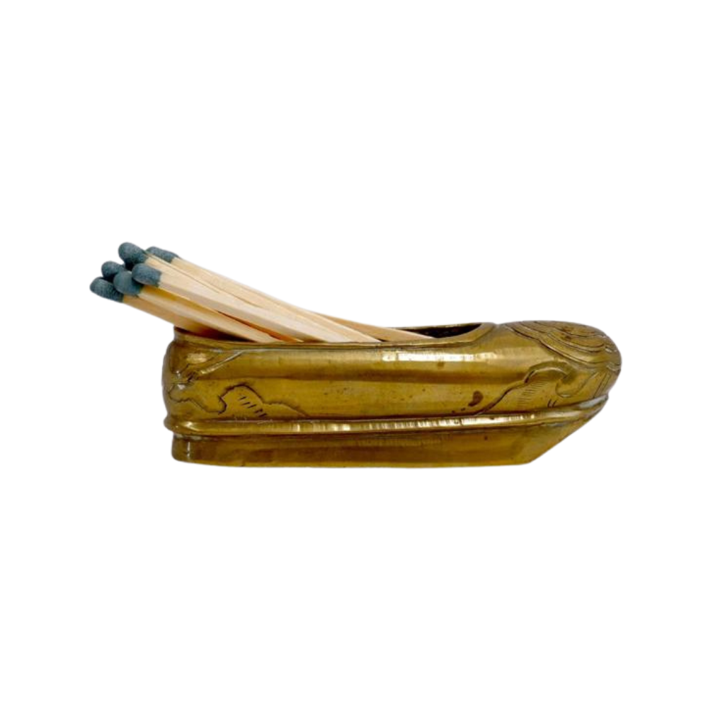 Brass Platform Moccasin Match Holder