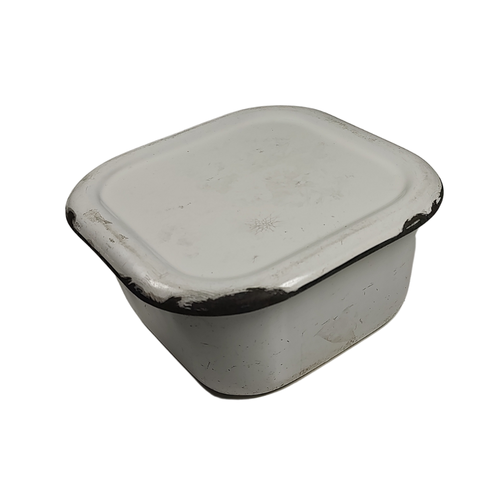 Rustic Weathered Enamel Tin