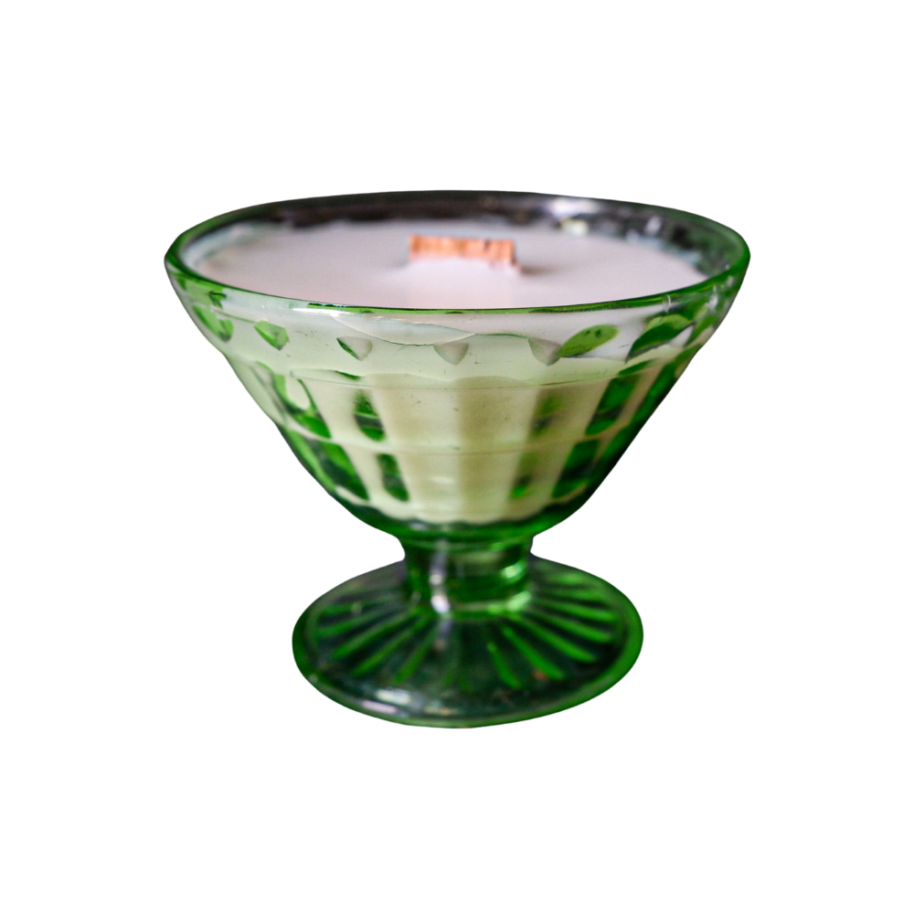 Antique Green Depression Glass Petite Beauty