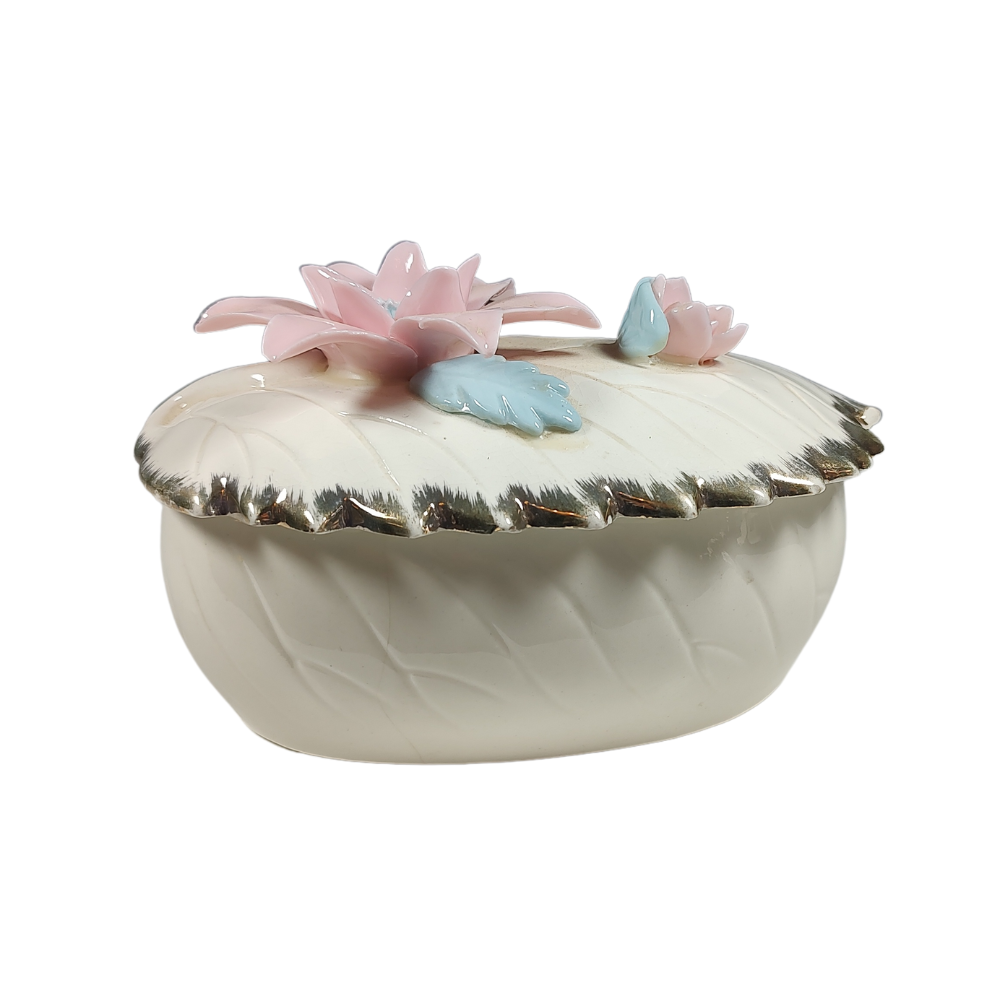 Chrysanthemum Pink and Ronins Egg Blue 1990's Italian