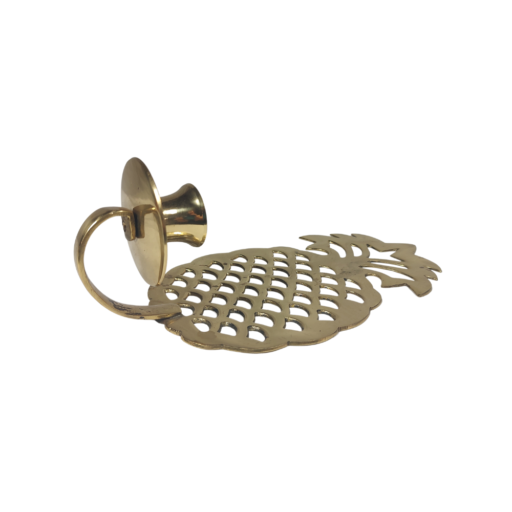 Polished Brass Lattice Pineapple Sconce