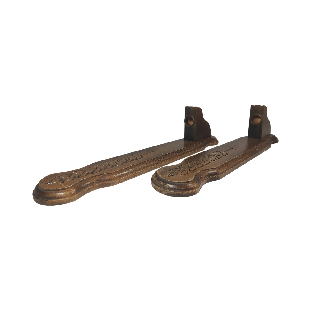 Vintage1970's Dutch Style Wooden Sconces