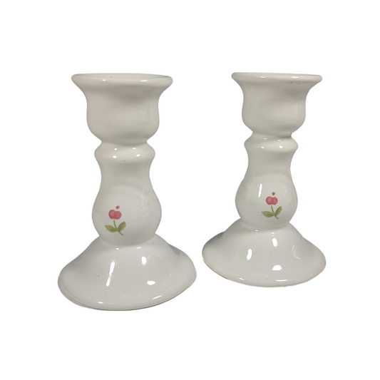 Vintage 80's Pfaltzgraff Garland Holder set of 2