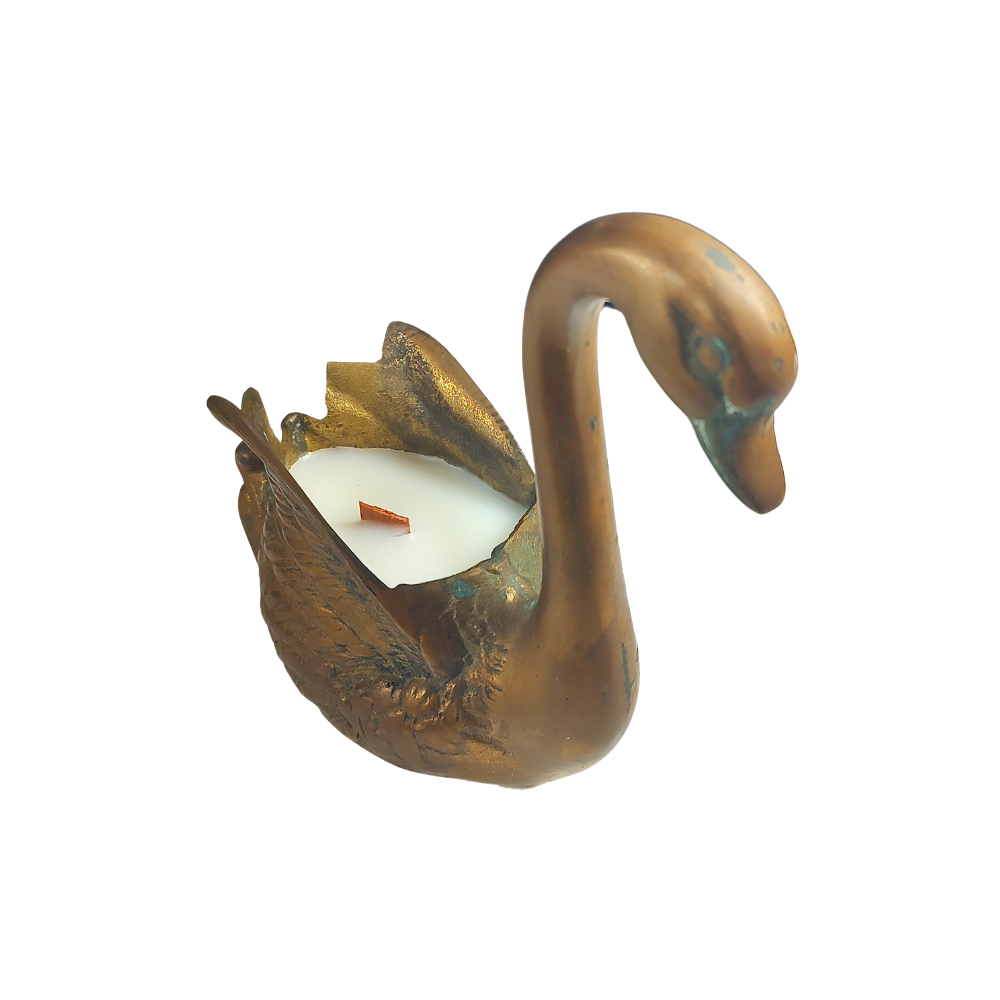 Aphrodite Mid Century Swan Aged Brass