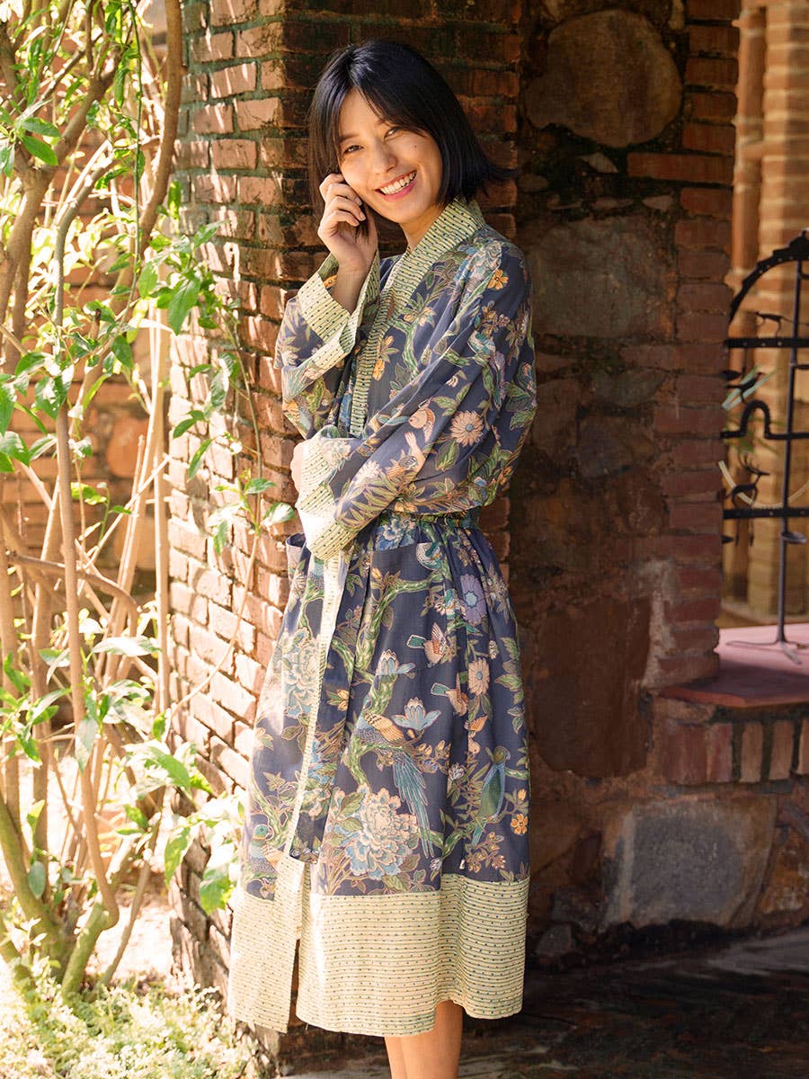 Bird Graphite Kimono - NEW!
