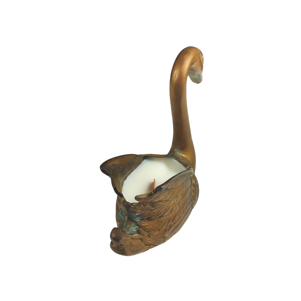 Aphrodite Mid Century Swan Aged Brass