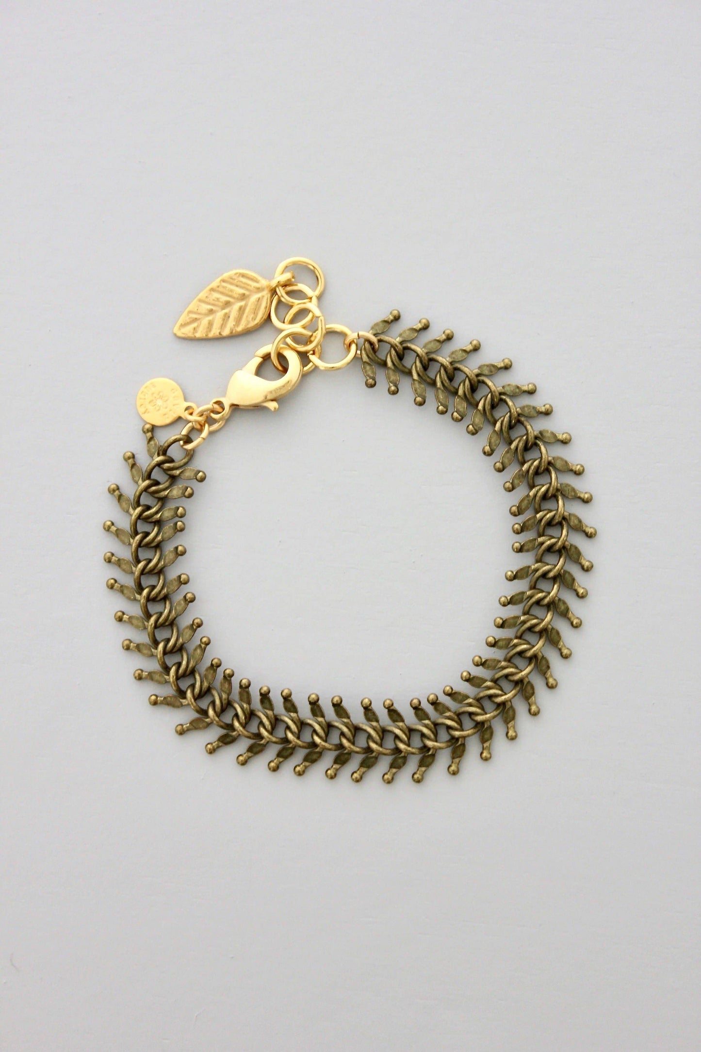 DORB19 Oxidized Brass Chain Bracelet