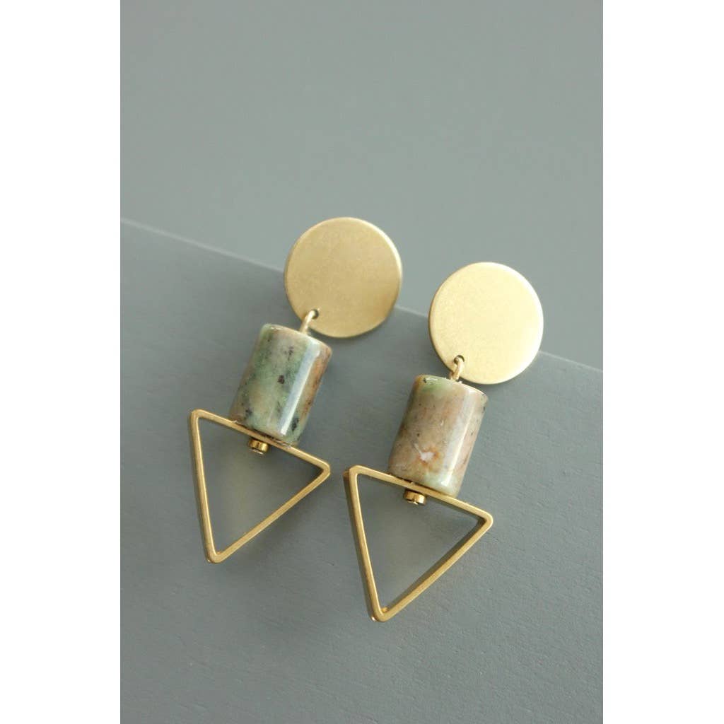 ATHE16 Jasper post earrings