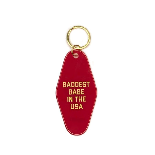 Baddest Babe In The USA Keytag