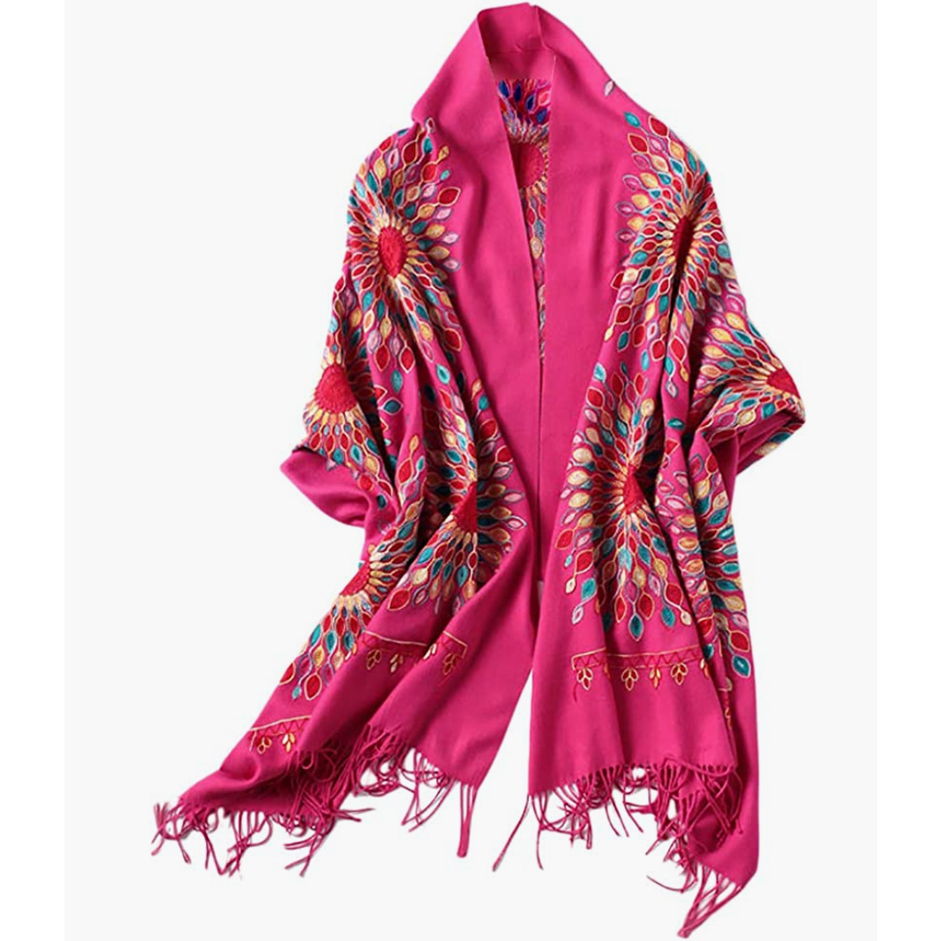 Buttery Embroidered Pashmina Wrap