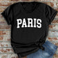 Paris, Unisex Round Neck Short Sleeve T-Shirt: L / Sand