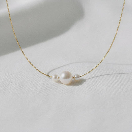 Elegant Gold Plated Pearl Inspired Necklace