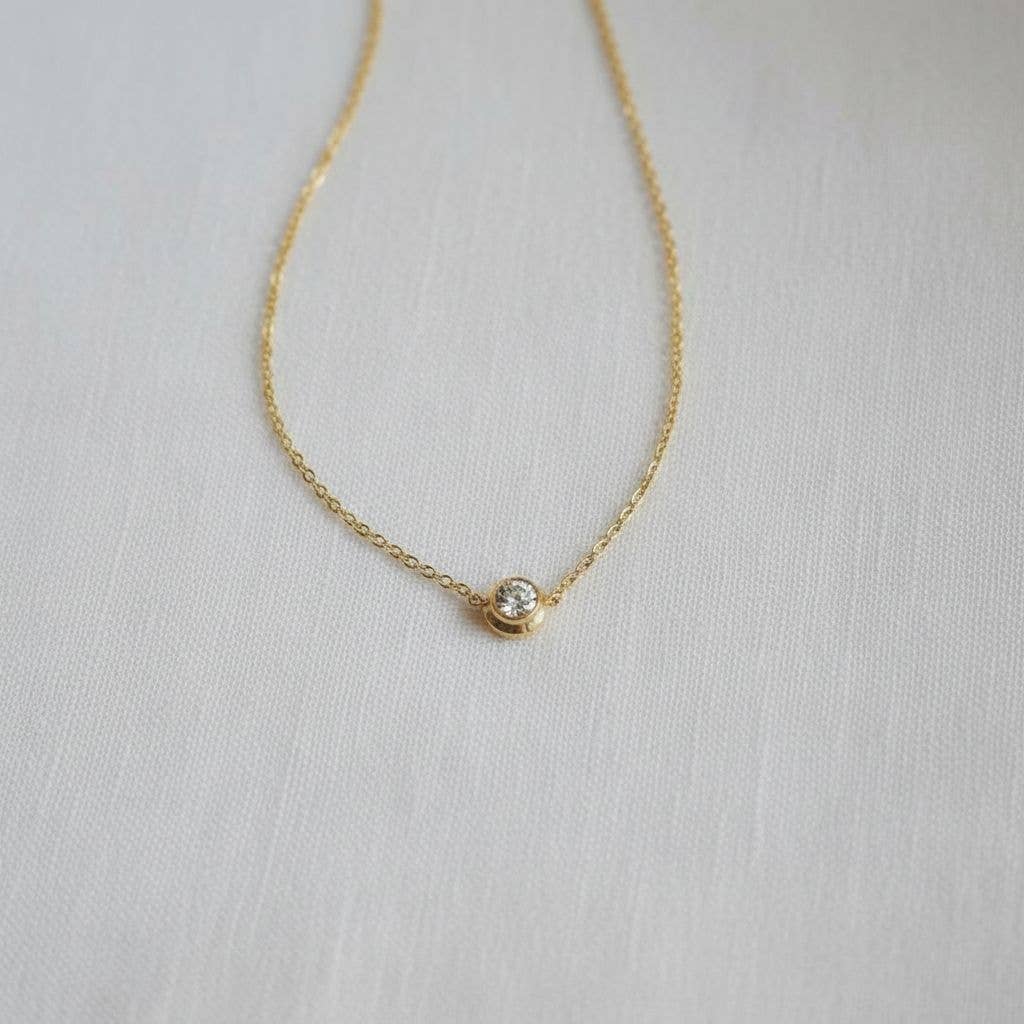 Mini Crystal Pendant Necklace: A1