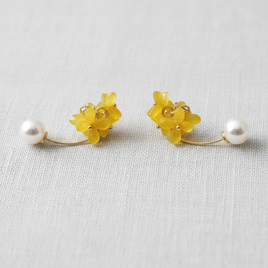Camellia Flower Drop Earrings