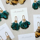 Peacock Feather Statement Tassel Earrings