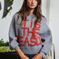 IT2389 'TIS THE SEASON & L'AMOUR' Lettering Sweater: Pink / S-M-L (2-2-2)