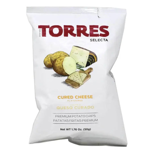 Torres Gourmet Potato Chips w/ Cured Cheese 50g | SMALL BAG: SMALL 50g