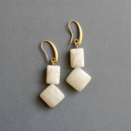 ISLE13 White and cream earrings