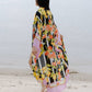 Citrus Motif Kimono: Black