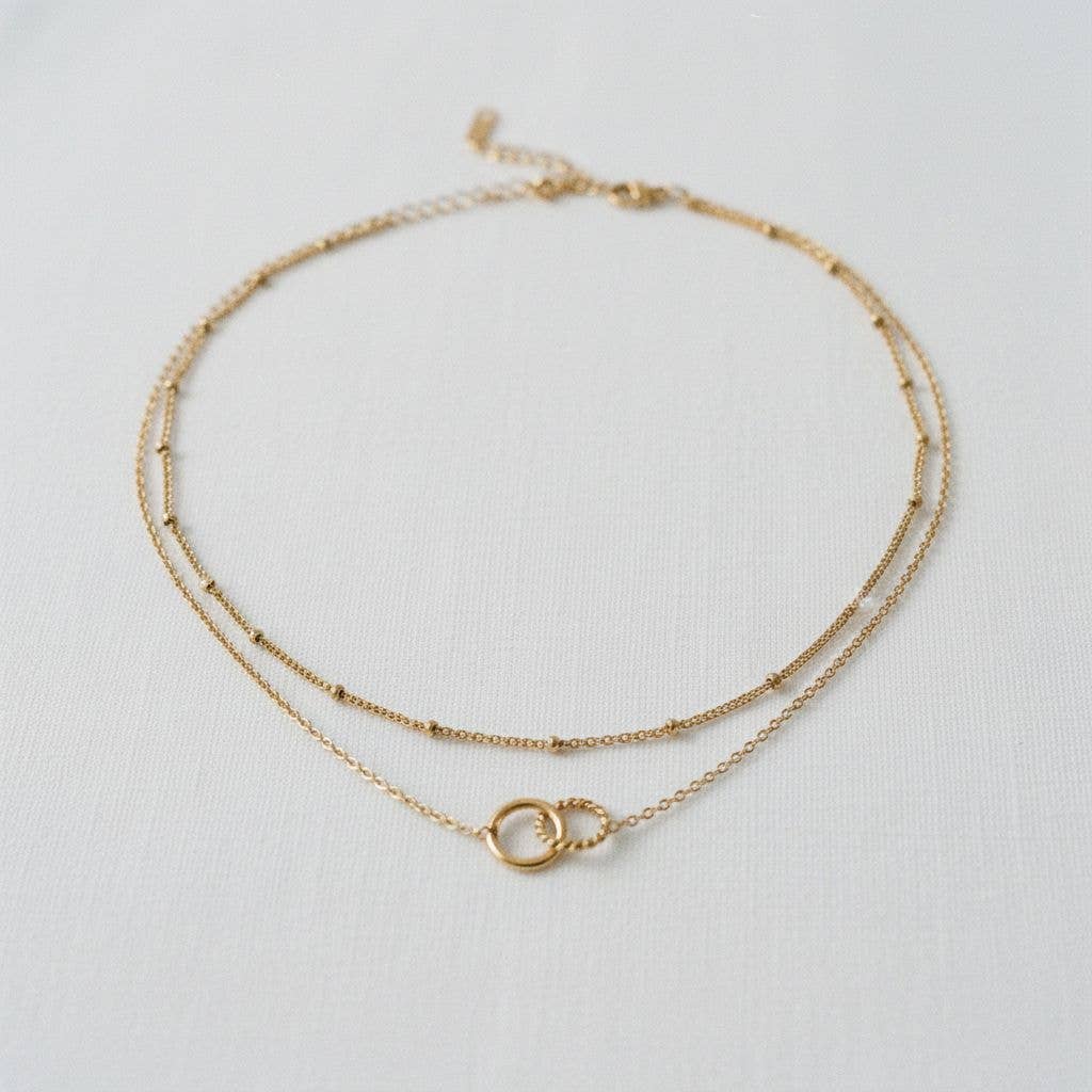 Gold Tone Cubic Zirconia Necklace: A1