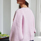 IT2389 'TIS THE SEASON & L'AMOUR' Lettering Sweater: Pink / S-M-L (2-2-2)