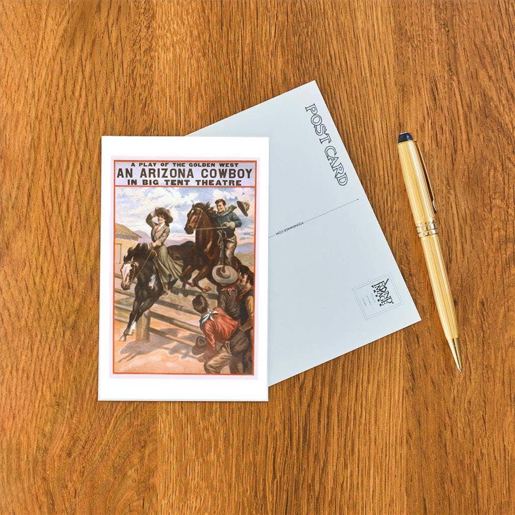 Postcard CB-165 Playbill for Arizona Cowboy