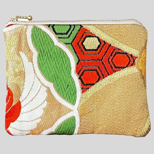 Japanese Kimono Silk Floral Pouches Vintage Kimono Pouch Zipper Pouch Kimono Fabric Kimono Accessories Handmade Pouch Vintage Kimono Upcycled Kimono Traditional Japanese Travel Pouch Colorful zipper pouch colorful travel pouch bag organizer