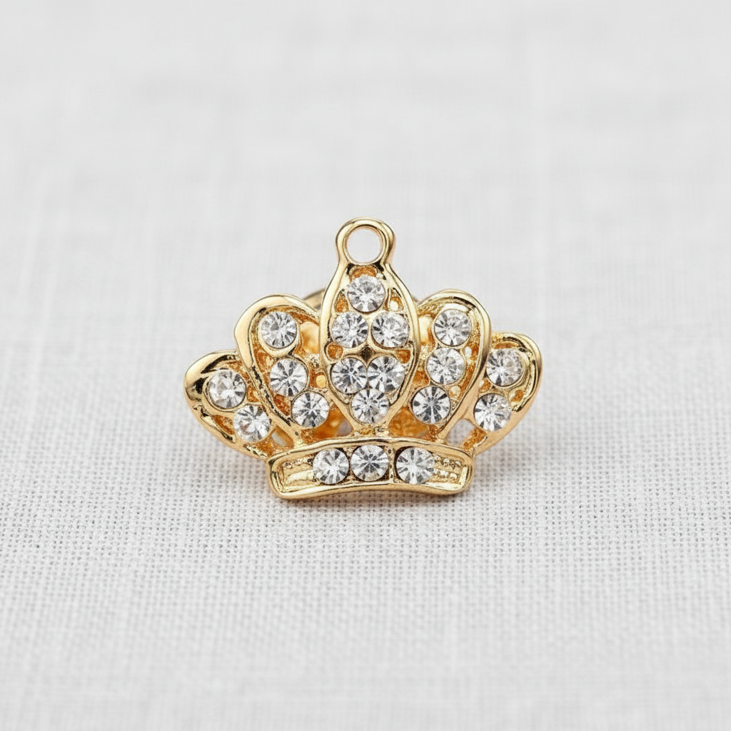 Crown Crystal Brooch Pin