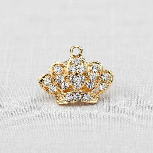 Crown Crystal Brooch Pin