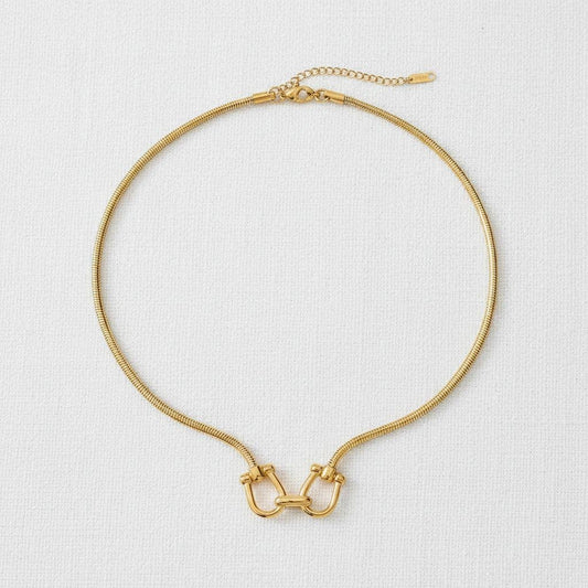 Gold Tone Cubic Zirconia Necklace: A1