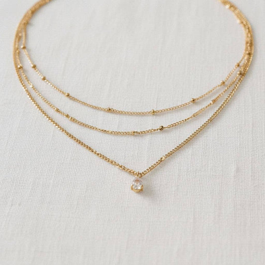 Multi-Layered Waterdrop Pendant Necklace