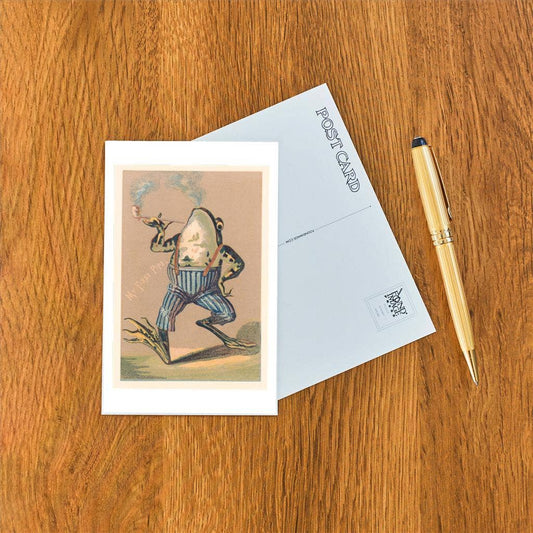 Postcard AN-366 Walking Frog Smoking a Pipe