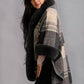 Faux Fur Kimono Plaid