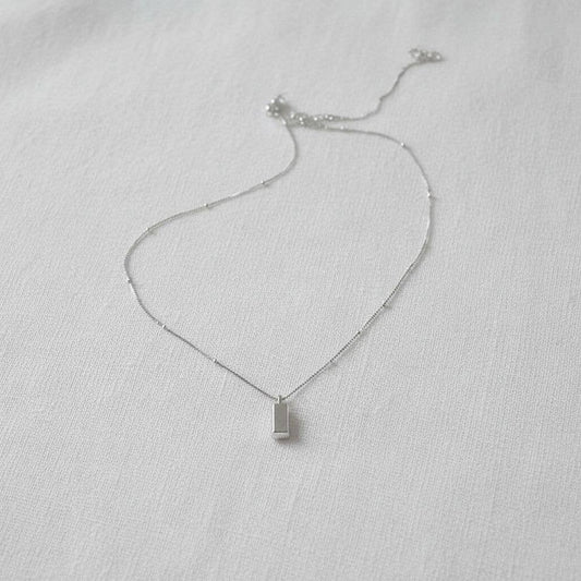 Gold Bar Pendant Necklace: A1